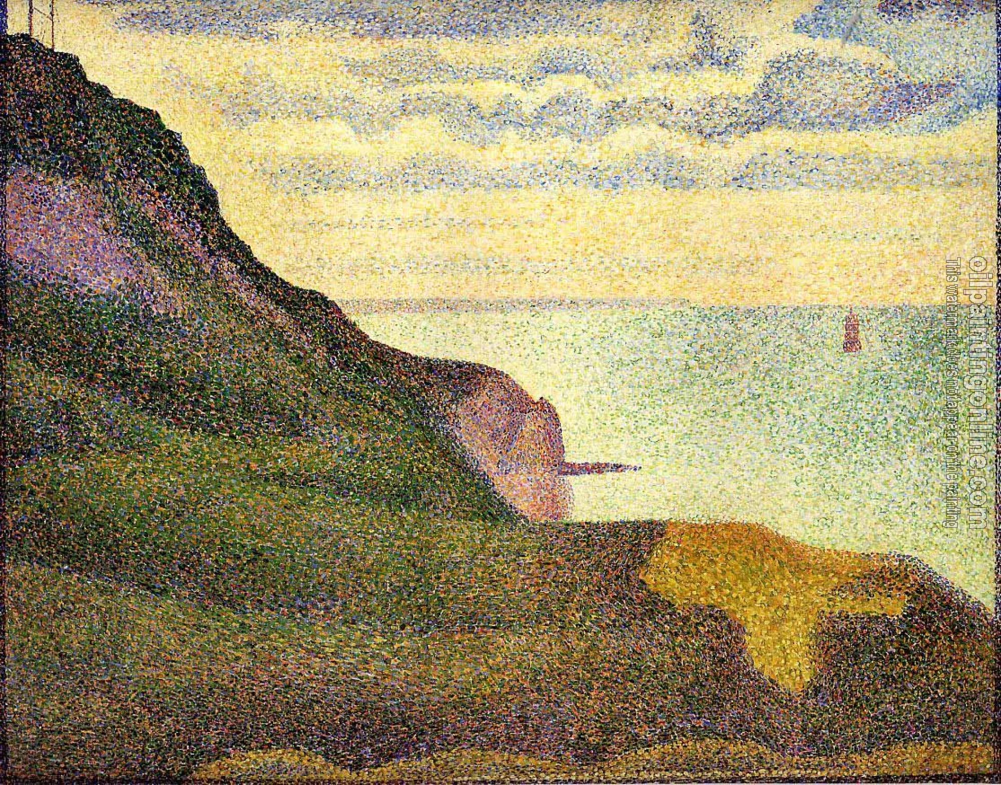 Seurat, Georges - Port-en-Bessin, the Semaphore and Cliffs